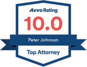 avvo 10.0 rating- peter johnson top attorney